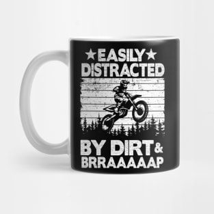 Easily Distracted By Dirt & Brraaaaap Funny Motocross Mug